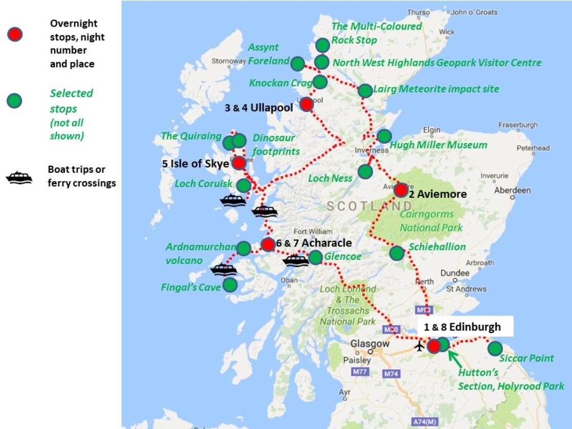 scotland tourist routes map